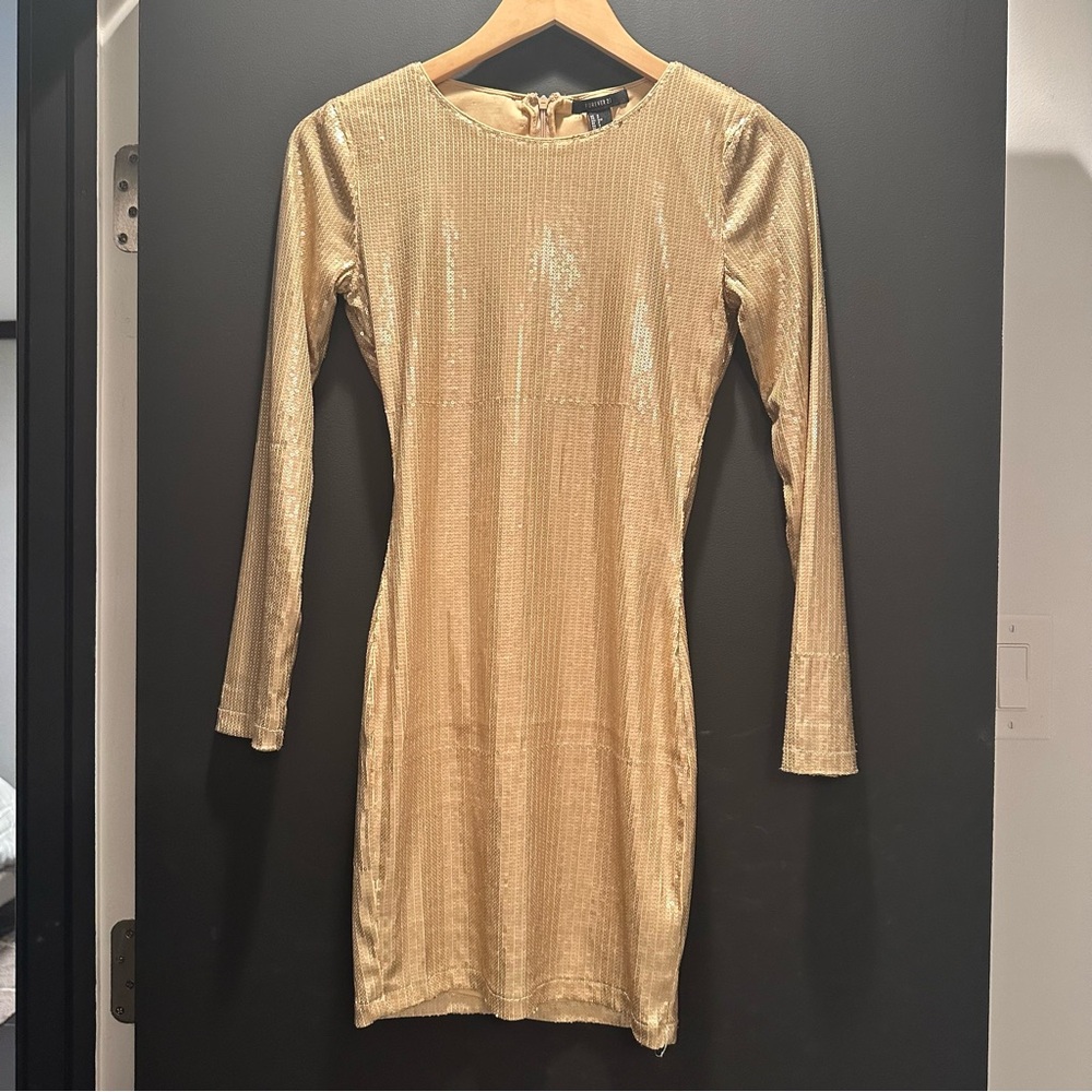 Forever 21 Gold Sequence Mini Dress